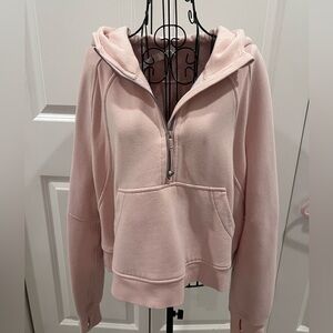 Lululemon Soft Pink Scuba Half-Zip Hoodie